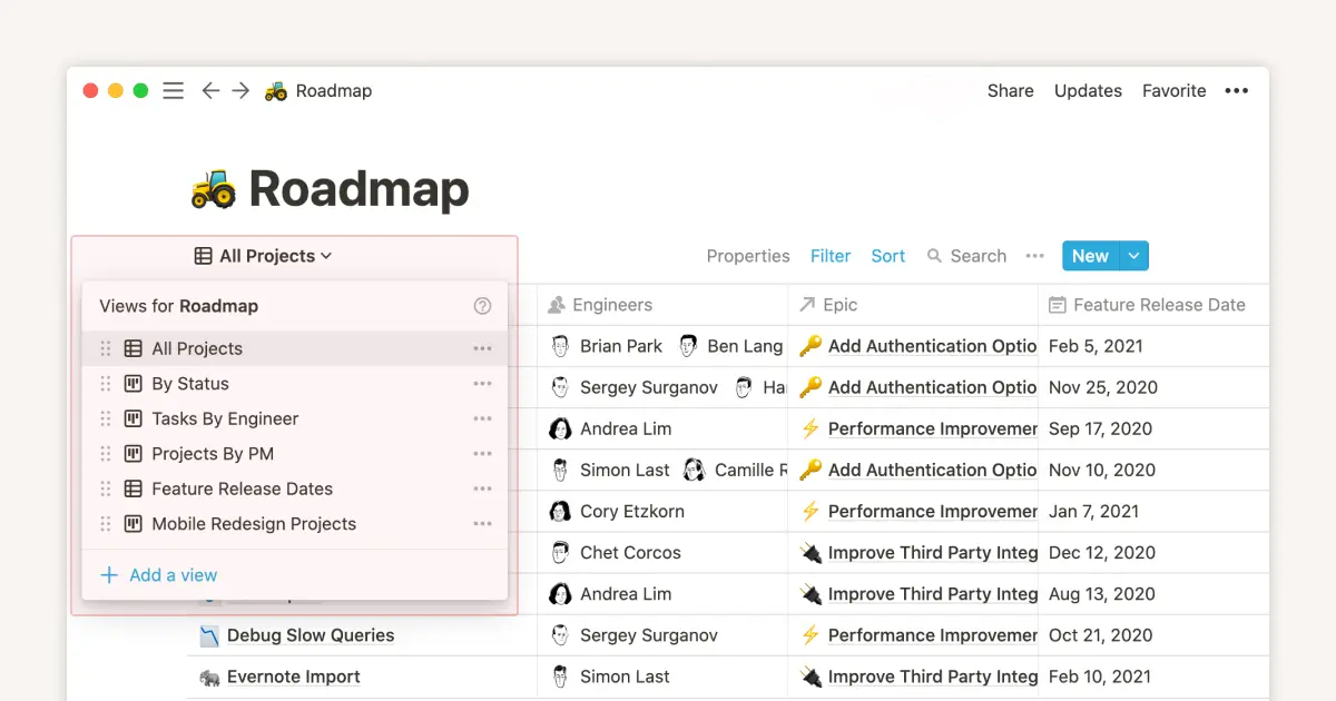 When to use each type of database view