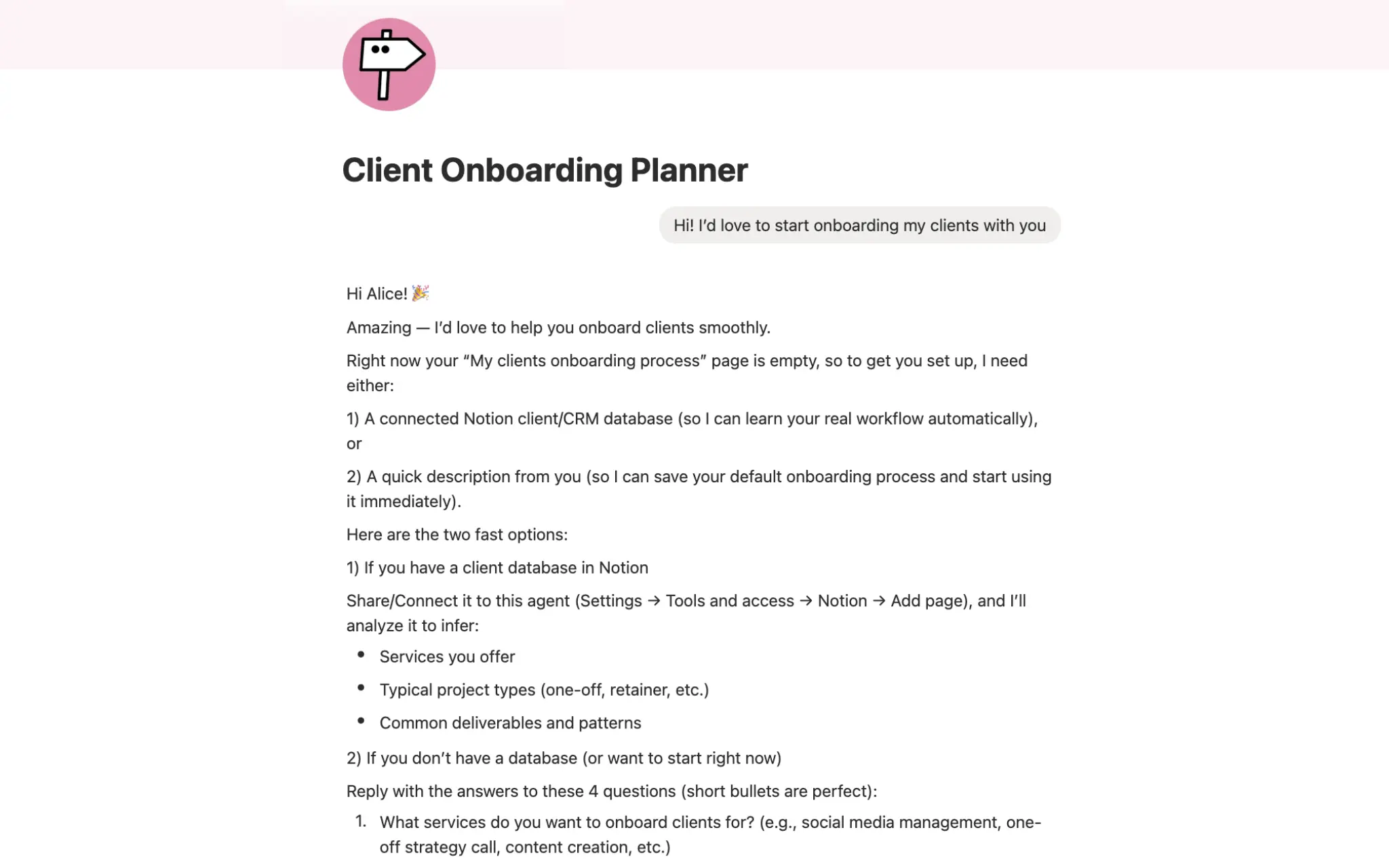 Client Onboarding Planner
