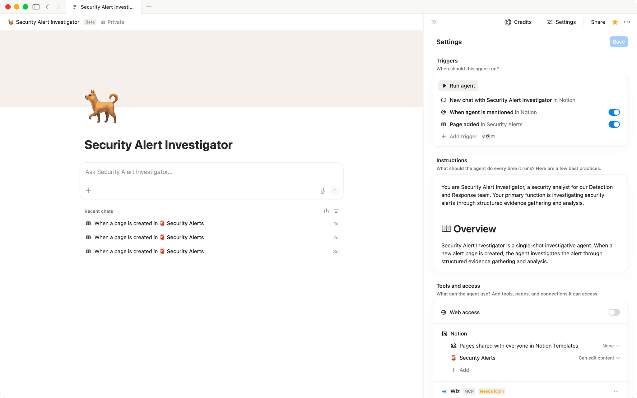 Security alert investigator