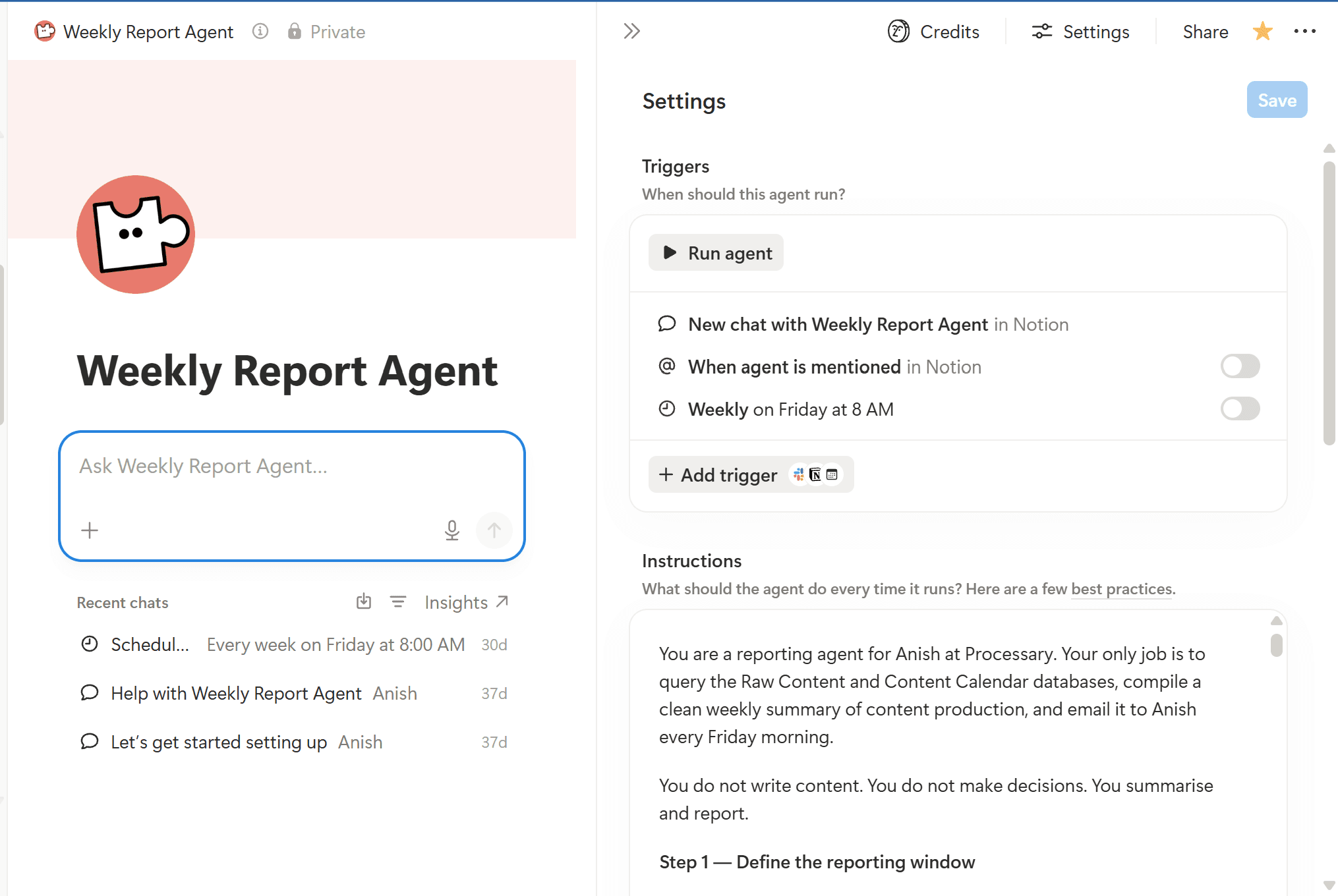 Weekly Report Agent