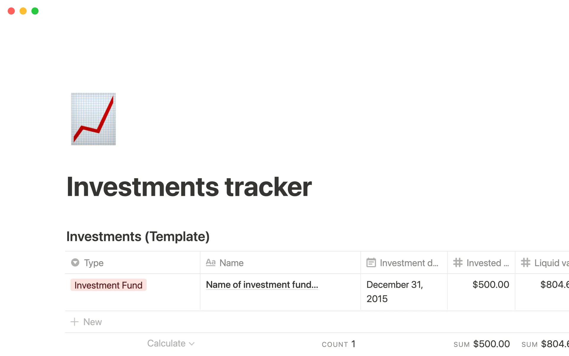 Screenshot of Top 10 Investing Templates in Notion collection by Notion
